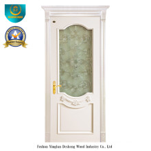 Vereinfachte europäische Art-feste hölzerne Tür für Innenraum mit Glas (DS-127)